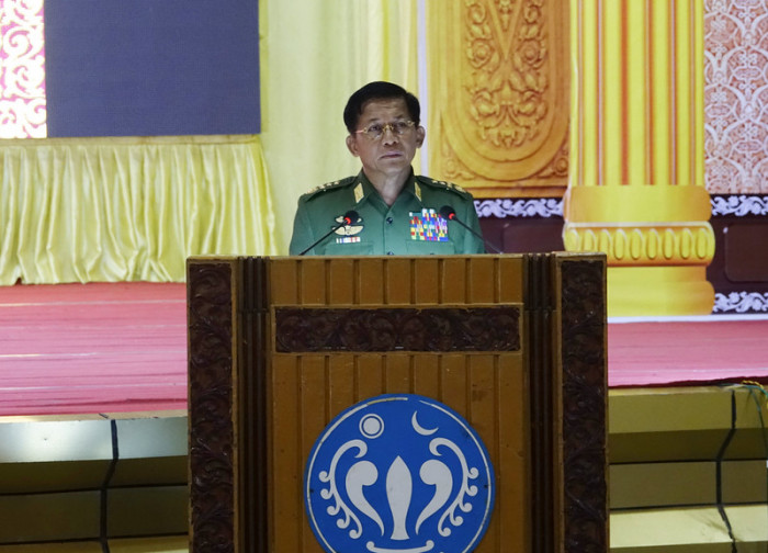  Armeechef General Min Aung Hlaing. Foto: epa/Nyunt Win