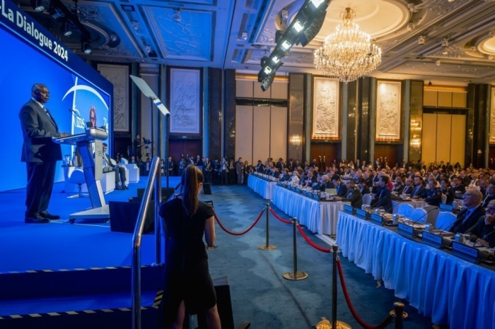 Der Verteidigungsgipfel im Rahmen des Shangri-La-Dialogs in Singapur. Foto: epa/Chad J. Mcneeley