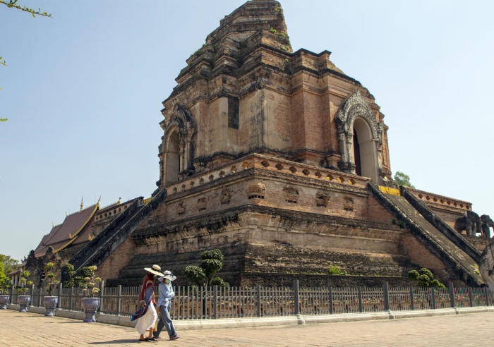 Der antike Wat Chedi Luang gehört zu den Wahrzeichen Chiang Mais. Foto: epa/Pongmanat Tasiri