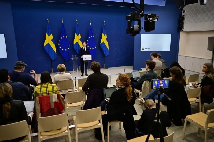 Ungarns Parlament ratifiziert den NATO-Beitritt Schwedens. Foto: epa/Magnus Lejhall Schweden Out