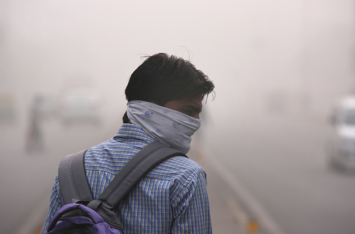  Dichter Smog auch in Neu Delhi. Foto: epa/Rajat Gupta