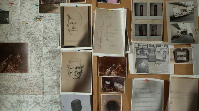 Szene mit Zeichnungen die den Kaufhaus-Erpresser «Dagobert» aus der Dokumentation 