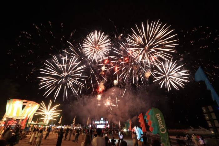 Ein Feuerwerk über dem Strand von Hua Hin zählte zu den Höhepunkten des Festivals. Bild: Mayor of Hua Hin