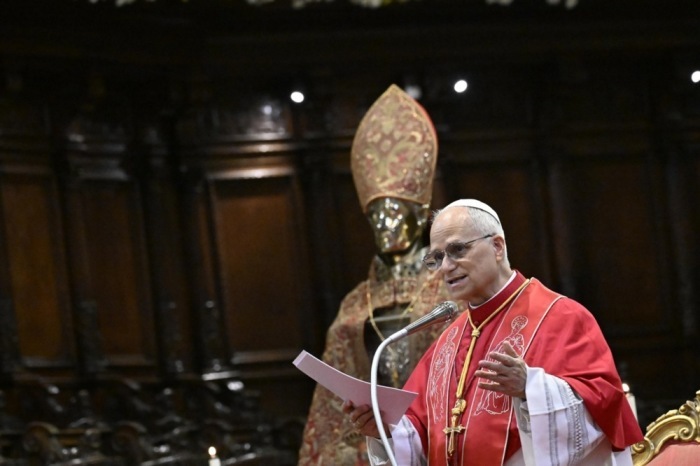 Pastoralbesuch von Papst Leo XIV. in Pompeji und Neapel. Foto: epa/Ciro Fusco
