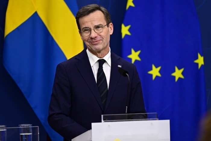 Ulf Kristersson, Schwedens Premierminister. Foto: epa/Magnus Lejhall Schweden Out