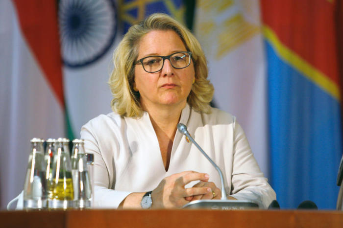 Die Bundesministerin für wirtschaftliche Zusammenarbeit und Entwicklung Svenja Schulze. Foto: epa/Mika Savolainen