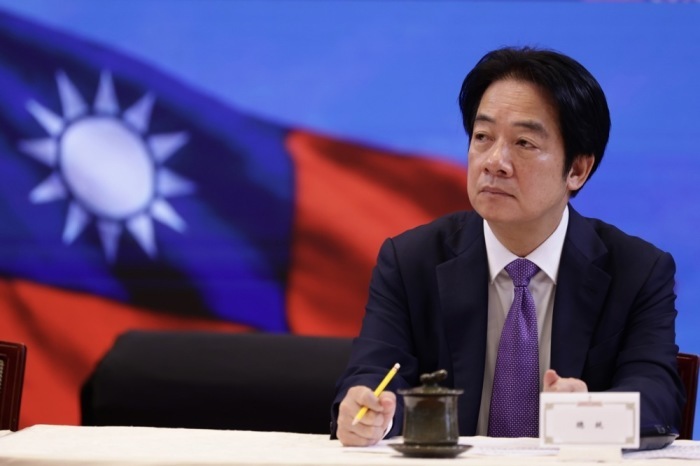 Pressekonferenz des taiwanesischen Präsidenten William Lai (Lai Ching-te) in Taipeh. Foto: epa/Ritchie B. Tongo