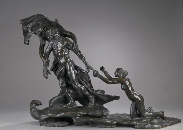 Eine nach über 100 Jahren wieder aufgetauchte Bronze-Skulptur aus der Serie «Das reife Alter» von Camille Claudel wird versteigert (unbekanntes Aufnahmedatum). Foto: Luc Paris/Auktionshaus Philocale/dpa