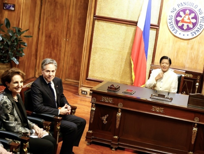 Der US-Außenminister Blinken besucht Manila. Foto: epa/Francis R. Malasig