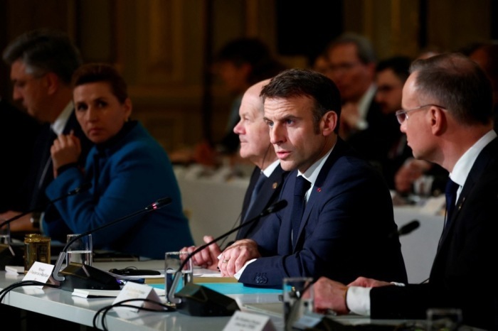 Französischer Präsident Emmanuel Macron veranstaltet internationale Konferenz zur Unterstützung der Ukraine. Foto: epa/Gonzalo Fuentes