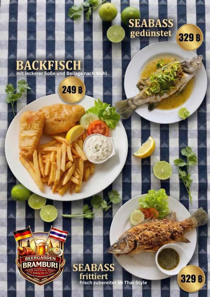 Frisch zubereitete Fischgerichte stehen beim Fisch-Freitag im Beergarden Bramburi jeden Freitag auf der Speisekarte. Foto: Beergarden Bramburi