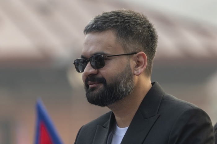 Der Premierministerkandidat Balendra Shah hält eine Wahlkampfveranstaltung in Kathmandu ab. Foto: epa/Narendra Shrestha