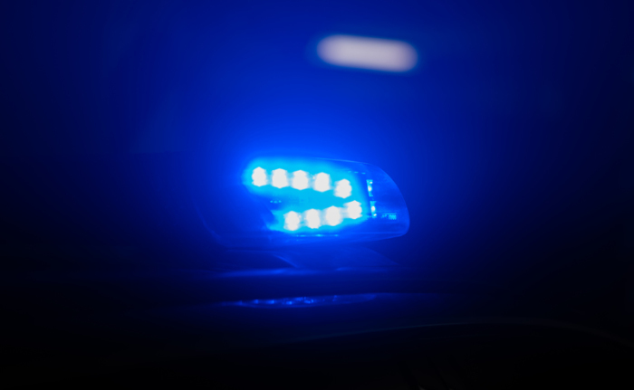 Blaulicht leuchtet auf dem Dach eines Polizeiautos. Foto: Robert Michael/dpa