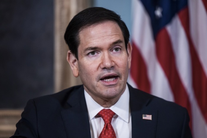 US-Außenminister Marco Rubio spricht bei der Unterzeichnung eines Rohstoffabkommens zwischen den USA und der EU. Foto: epa/Jim Lo Scalzo