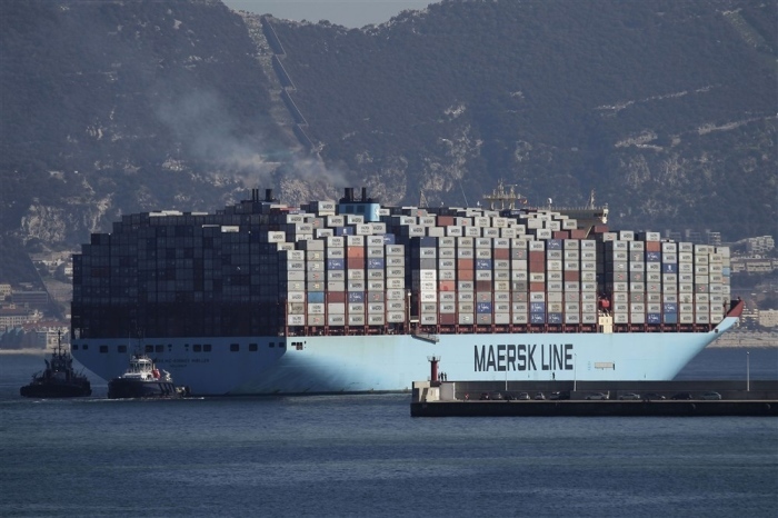 Das Maersk Containerschiff. Foto: epa/A.carrasco Ragel