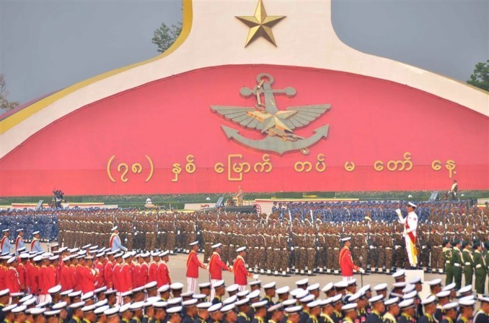 Der 78. Tag der bewaffneten Streitkräfte in Naypyitaw. Foto: epa/Myanmar Military Info Team