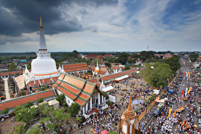 Der Wat Phra Mahathat Woramahawihan in Nakhon Si Thammarat steht nach einer Empfehlung der UNESCO-Berater kurz vor der Aufnahme in die Welterbeliste. Bild: kosin_sukhum