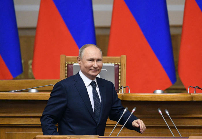 Russischer Präsident Wladimir Putin in St. Petersburg. Foto: epa/Alexei Danichev