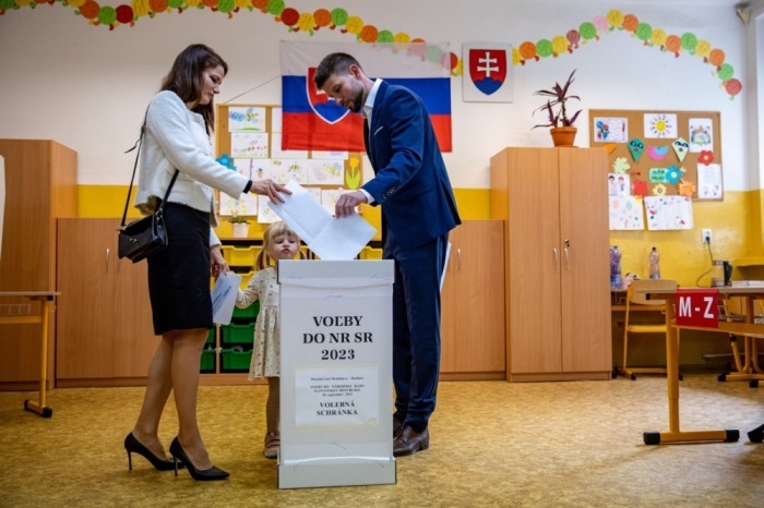Parlamentswahlen in der Slowakei 2023. Foto: epa/Martin Divisek