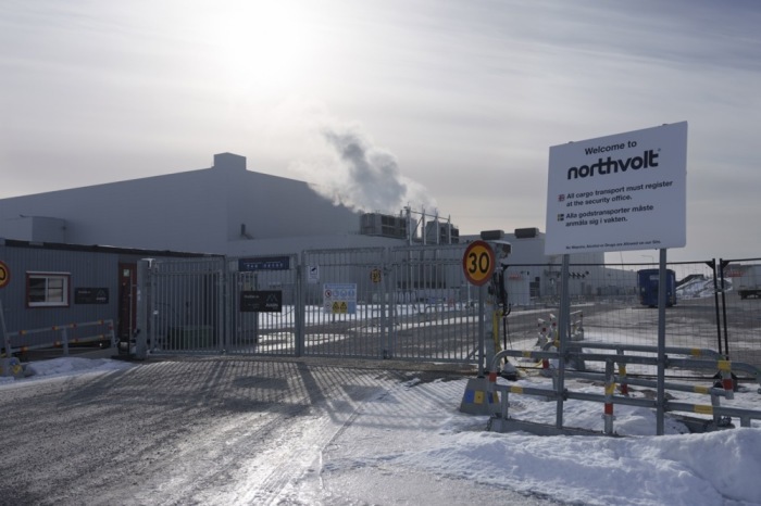 Der schwedische Batteriehersteller Northvolt in Skelleftea. Foto: epa/Jonas Westling