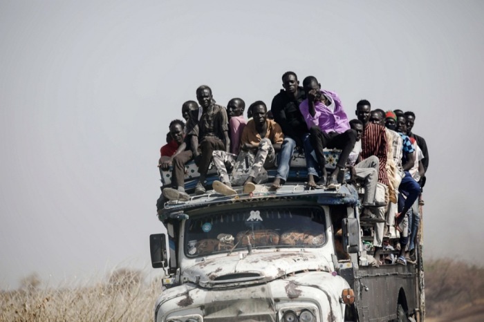 Flüchtlinge aus dem Sudan und Südsudanesen. Foto: epa/Amel Pain