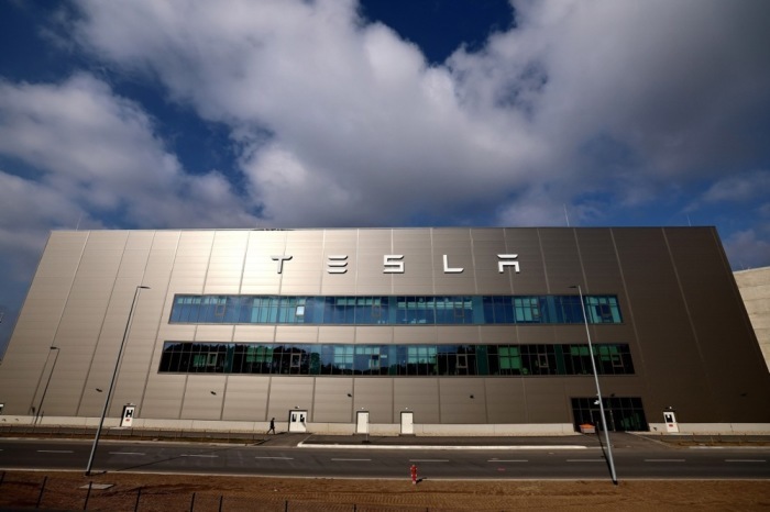 Ansicht der Tesla Gigafactory in Grünheide bei Berlin. Foto: epa/Filip Singer