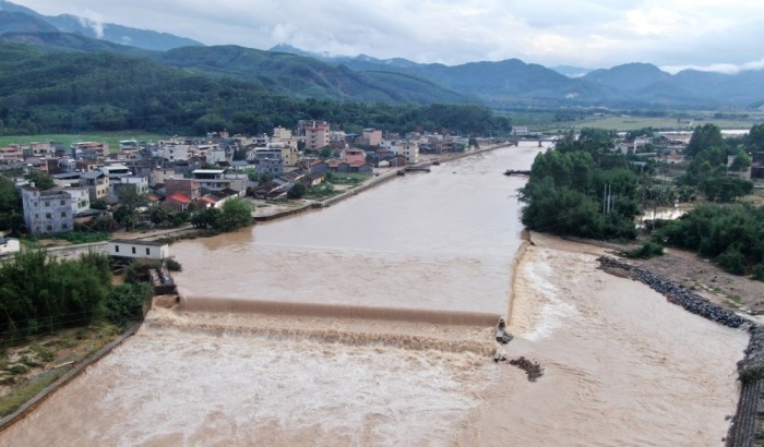 Überschwemmungen in Chinas Provinz Guangdong. Foto: epa/Xinhua