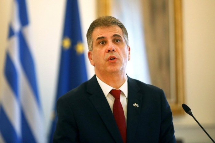 Israelischer Außenminister Eli Cohen in Athen. Foto: epa/Orestis Panagiotou