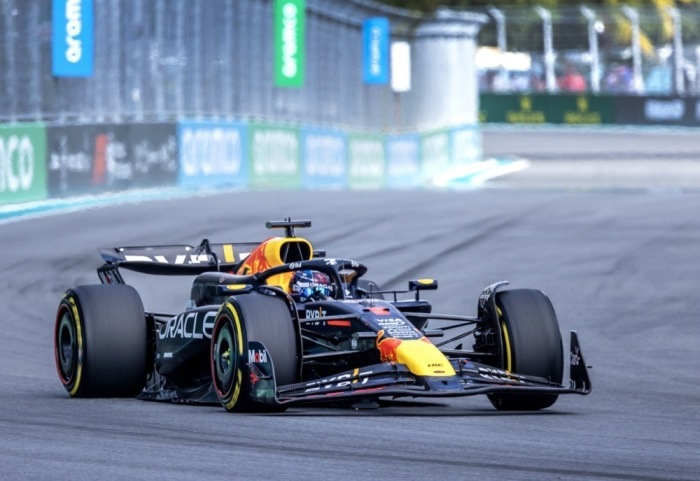 Der Red Bull Racing-Fahrer Max Verstappen aus den Niederlanden in Miami Gardens. Foto: epa/Cristobal Herrera-ulashkevich