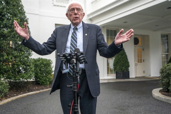 Bernie Sanders, unabhängiger Senator aus Vermont, in Washington. Foto: epa/Shawn Thew
