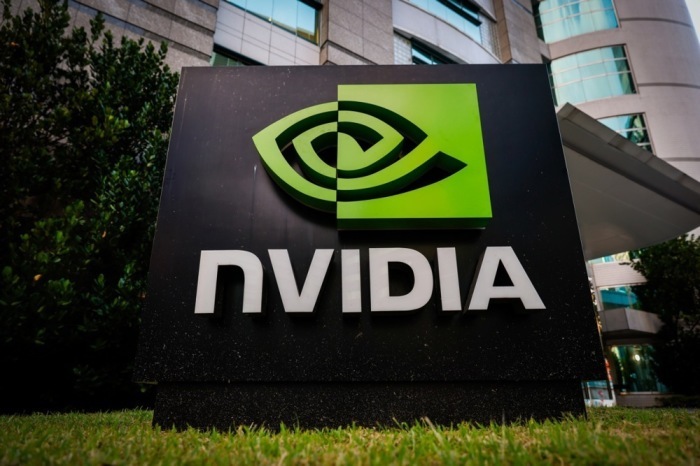Ein Blick auf ein NVIDIA-Logo-Schild, das vor dem Hauptsitz des Unternehmens in Taipeh angebracht ist. Foto: epa/Ritchie B. Tongo