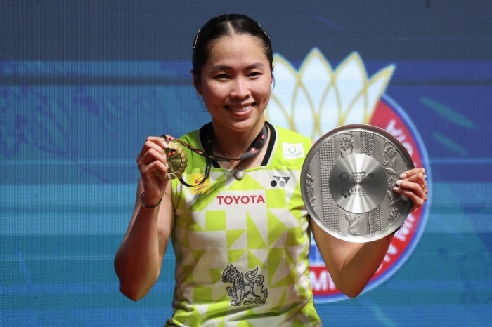 Ratchanok Intanon gewann bei den Malaysia Masters 2026 in Kuala Lumpur zum dritten Mal den Titel im Frauen-Einzel. Foto: epa/Fazry Ismail