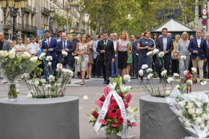 Barcelona markiert fünf Jahre seit den Terroranschlägen von 2017. Foto: epa/Alejandro Garcia