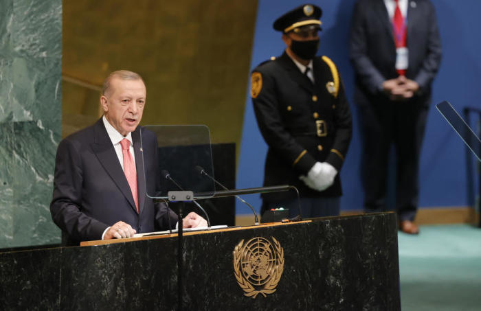 Türkische Präsident Recep Tayyip Erdogan in New York. Foto: epa/Jason Szenes