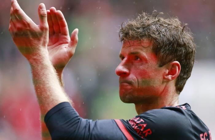 Munich's Thomas Muller reacts after the German Bundesliga soccer match. Foto: EPA-EFE/Hannibal Hanschke