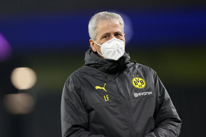 Dortmund's Cheftrainer Lucien Favre in Dortmund. Foto: epa/Lars Baron