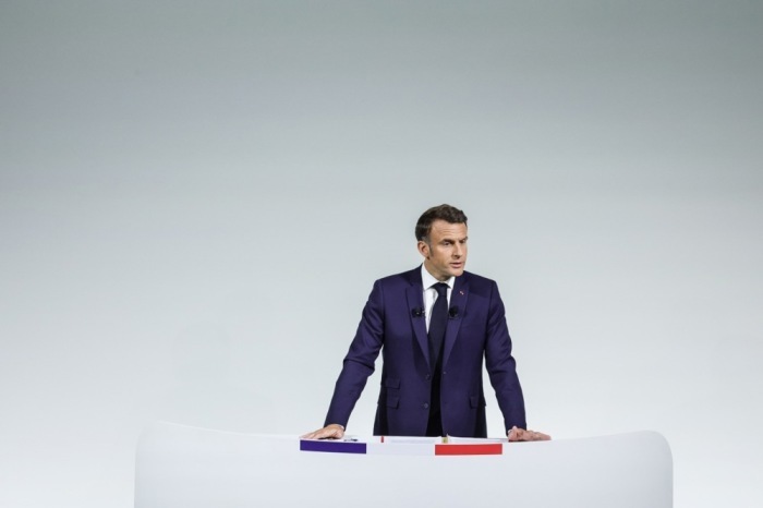 Präsident Macron gibt eine Pressekonferenz, nachdem er Neuwahlen in Frankreich ausgerufen hat. Foto: epa/Teresa Suarez