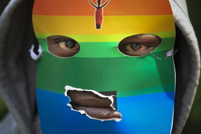 Kirchliche LGBT-Anhänger protestieren gegen Ugandas Anti-Homosexuellen-Gesetz. Archivfoto: epa/DAI KUROKAWA