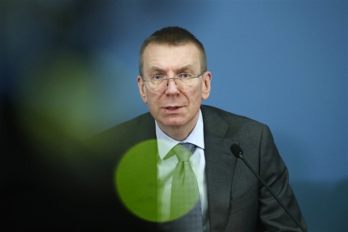 Lettischer Außenminister Edgars Rinkevics. Foto: epa/Toms Kalnins