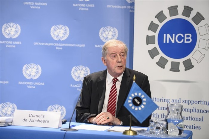 Das Internationale Suchtstoffkontrollamt der UNO veröffentlicht in Wien seinen Jahresbericht. Foto: epa/Christian Bruna