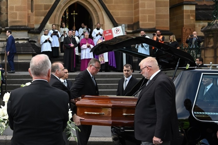 Kardinal George Pells Leichnam ist aufgebahrt. Foto: epa/Dean Lewins Australien Und Neuseeland Out