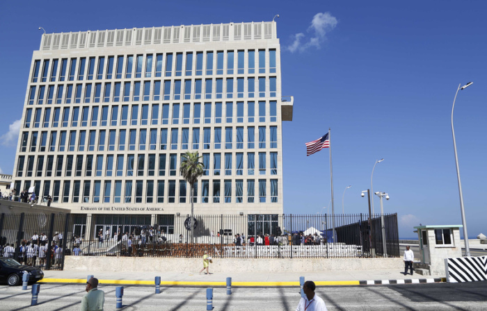 Die US-Botschaft in Kuba. Foto: Desmond Boylan/Ap/dpa