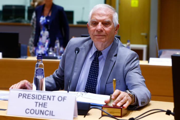 Der Hohe Vertreter der EU, Josep Borrell, bereitet sich darauf vor, eine Sitzung des Rates 