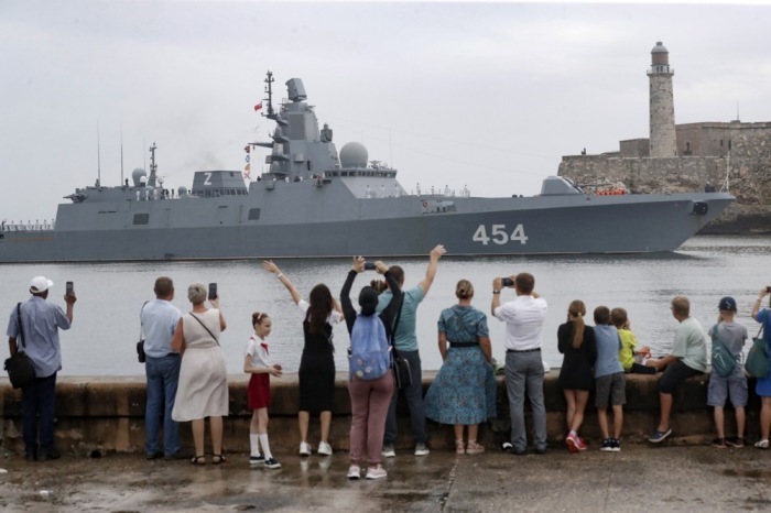 Flottille der russischen Marine mit Fregatte und Atom-U-Boot trifft in Havanna ein. Foto: epa/Yander Zamora
