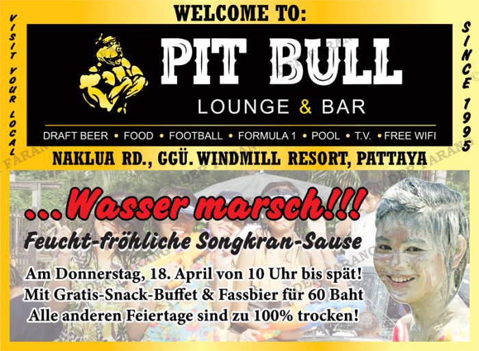 Songkran-Party in der Pit Bull Lounge