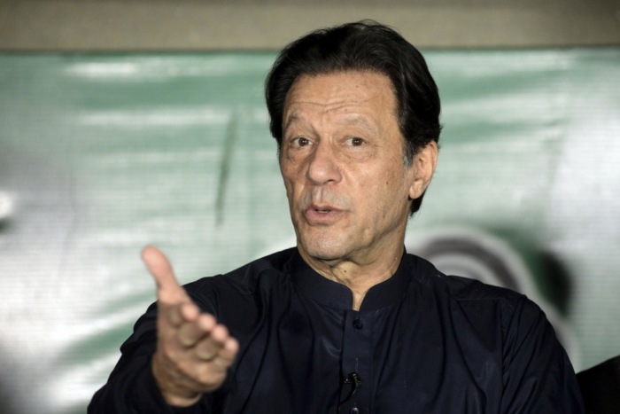 Der ehemalige pakistanische Premierminister und Vorsitzende der Partei Pakistan Tehreek-e-Insaf (PTI), Imran Khan. EPA-EFE/RAHAT DAR