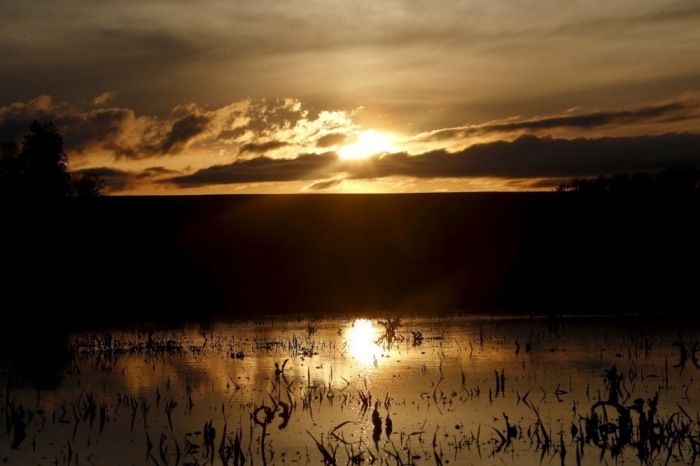 Abendrot in Lettland. Foto: epa/Toms Kalnins
