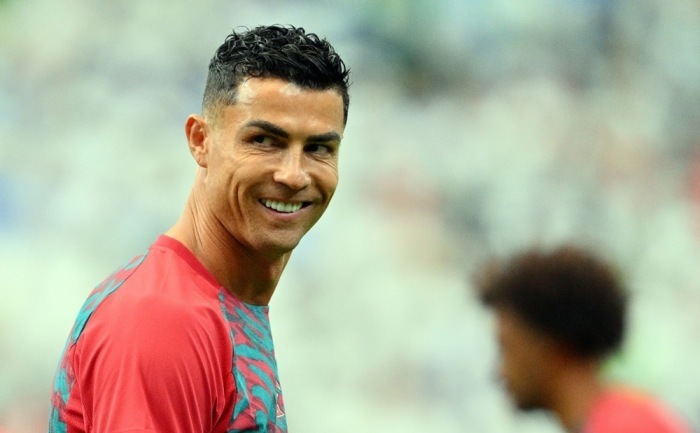 Cristiano Ronaldo beim Aufwärmen vor dem WM-Gruppenspiel Portugals gegen Usbekistan in Houston. Foto: EPA/Sam Wasson