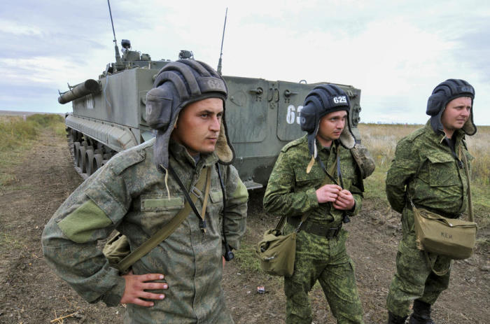 In Rostow am Don werden russische Wehrpflichtige militärisch ausgebildet. Foto: epa/Arkady Budnitsky