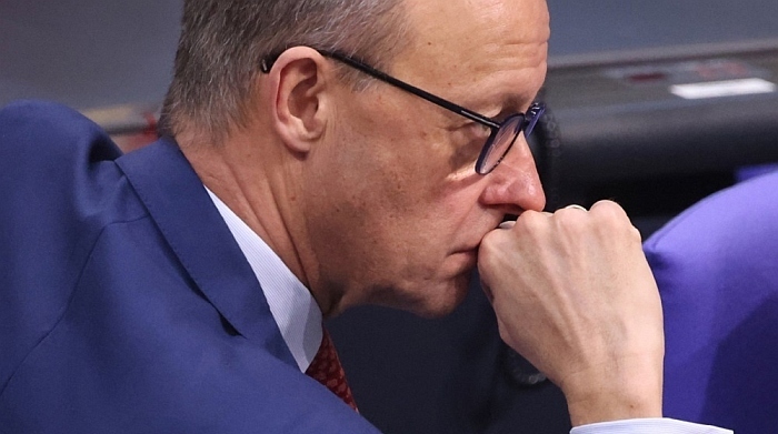 Bundeskanzler Friedrich Merz während einer Sitzung des Deutschen Bundestages in Berlin. EPA-EFE/CLEMENS BILAN